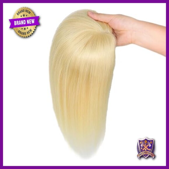 Accessories - 5x5 Human Hair Topper Mono Base 18 Inch No Bangs Thinning Hair Solution